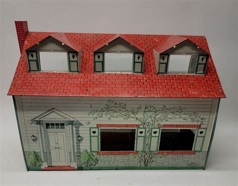 what is antique metal doll house worth|vintage tin doll houses 1960.